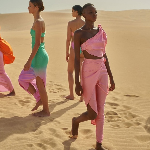 NWT Baobab Marea Set Rose Pink Midi Dress - Picture 2 of 11